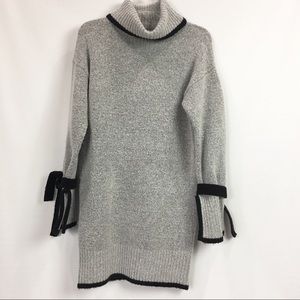 J.O.A. Grey Turtleneck Sweater Mini Dress